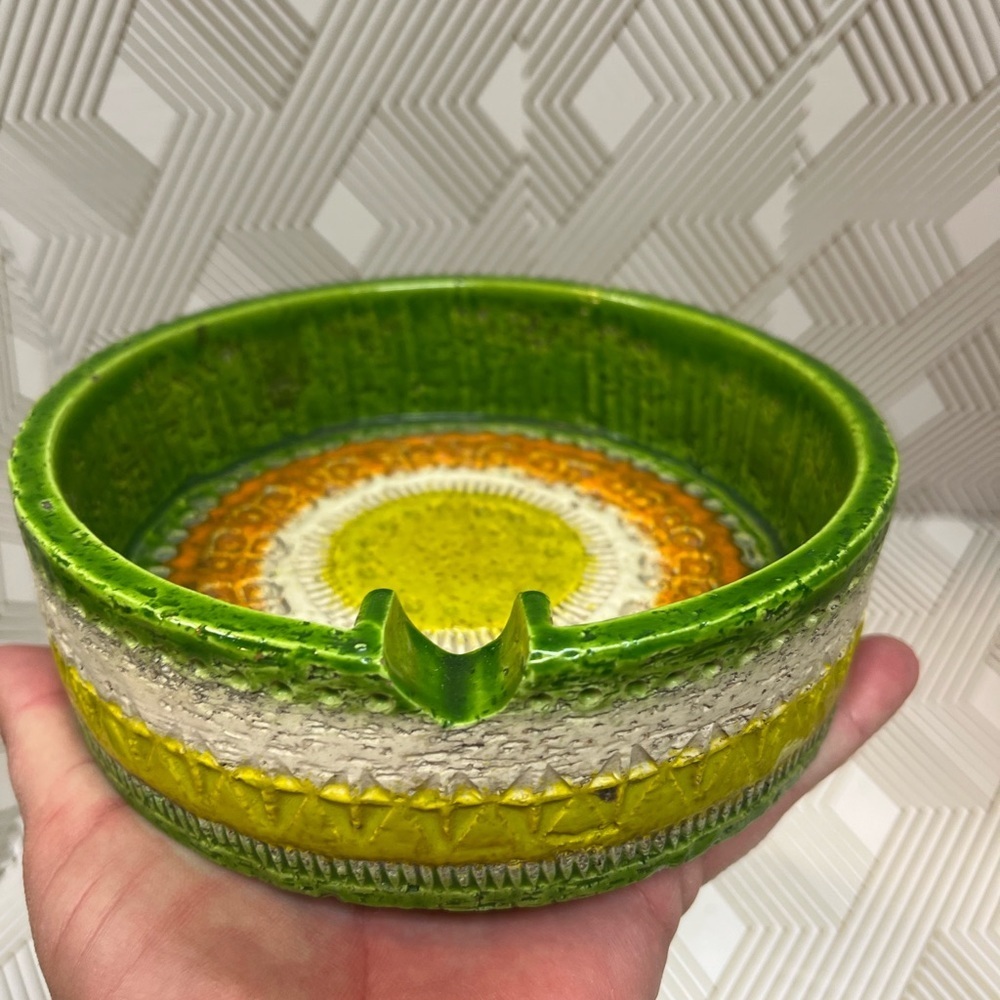 Vintage Mid-Century Bitossi For Rosenthal-Netter Ceramic Glazed Ashtray - Picture 7 of 14